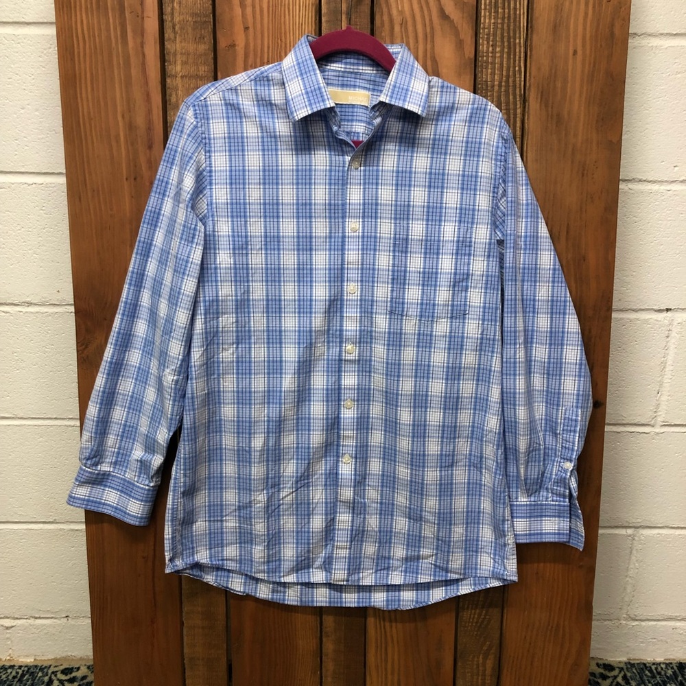Michael Kors men’s size medium blue dress shirt - Picture 2 of 5
